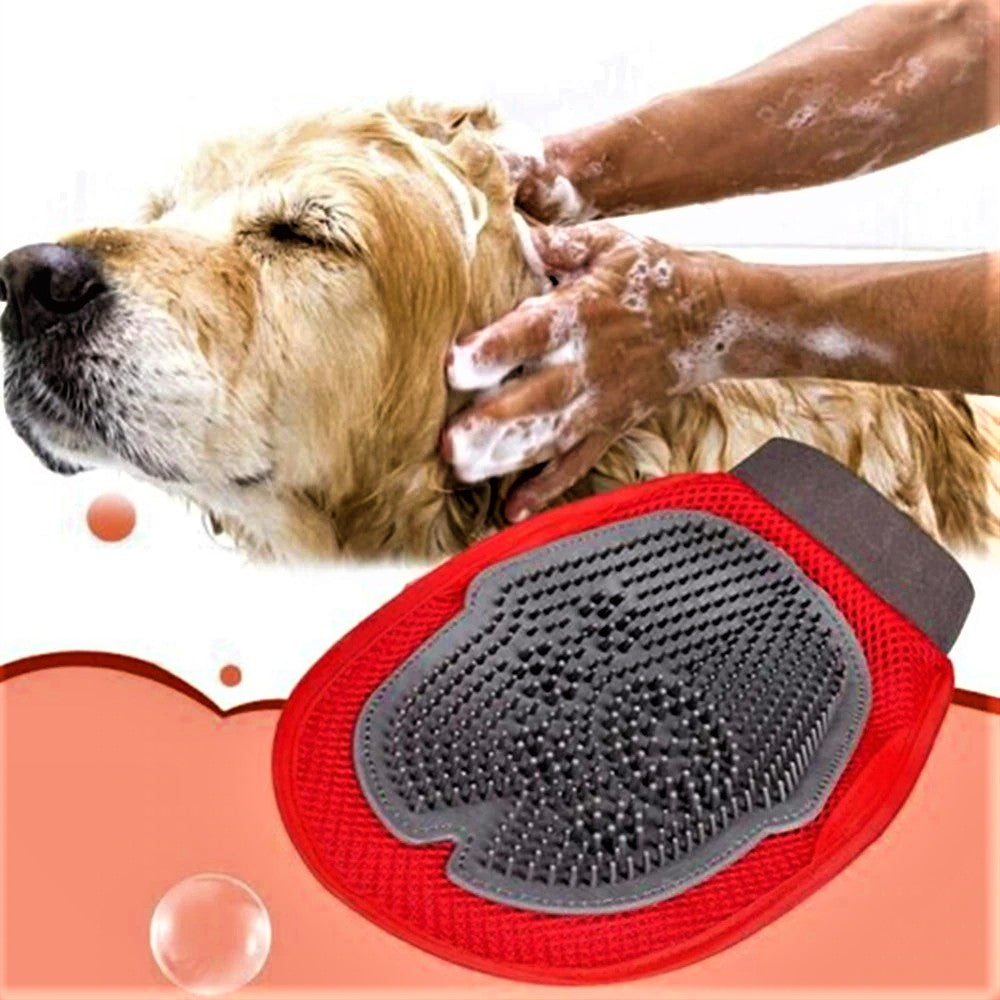 Guante de aseo de piel para perros y gatos